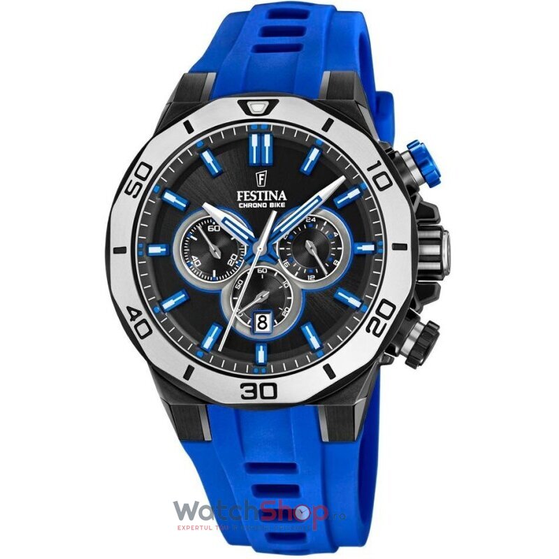 Ceas Original Festina Sport Negru CHRONO BIKE F20450/5 Cronograf pentru Barbati cu Comanda Online