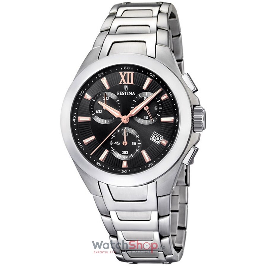 Ceas Original Festina Sport Negru F16678/C Cronograf pentru Barbati cu Comanda Online