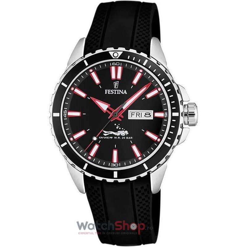 Ceas Original Festina Sport Negru The Originals F20378/2 Diver pentru Barbati cu Comanda Online