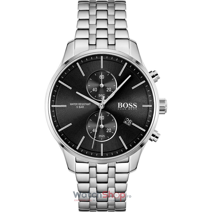 Ceas Original Hugo Boss Casual Negru ASSOCIATE 1513869 pentru Barbati cu Comanda Online