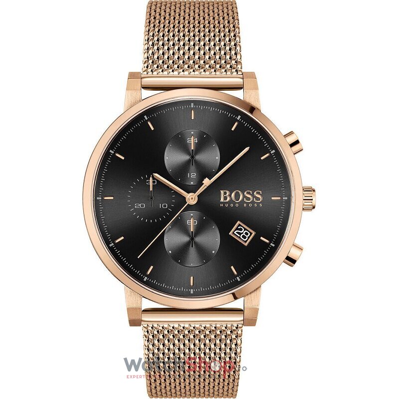 Ceas Original Hugo Boss Elegant Negru INTEGRITY 1513808 Cronograf pentru Barbati cu Comanda Online