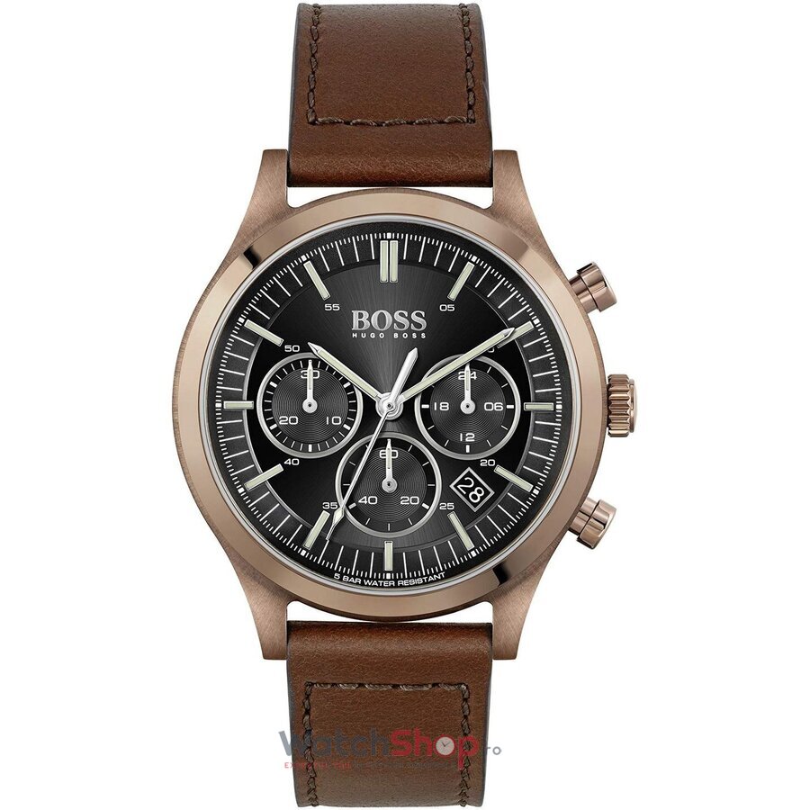 Ceas Original Hugo Boss Sport Negru METRONOME 1513800 Chrono pentru Barbati cu Comanda Online