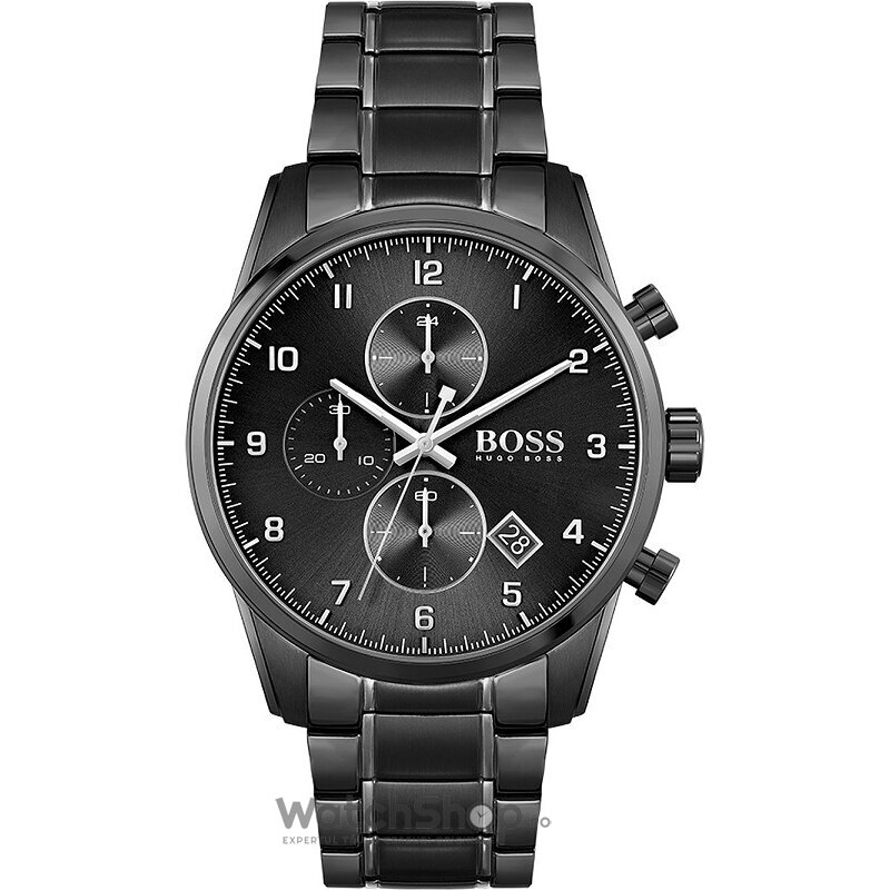 Ceas Original Hugo Boss Sport Negru SKYMASTER 1513785 Cronograf pentru Barbati cu Comanda Online