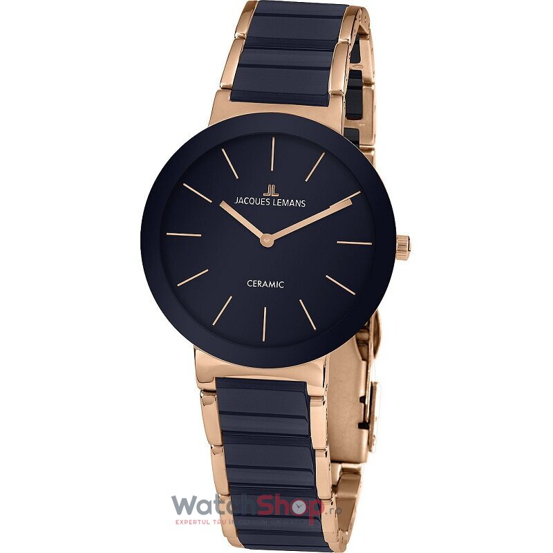 Ceas Original Jacques Lemans Casual Albastru CERAMIC 42-8J pentru Barbati cu Comanda Online