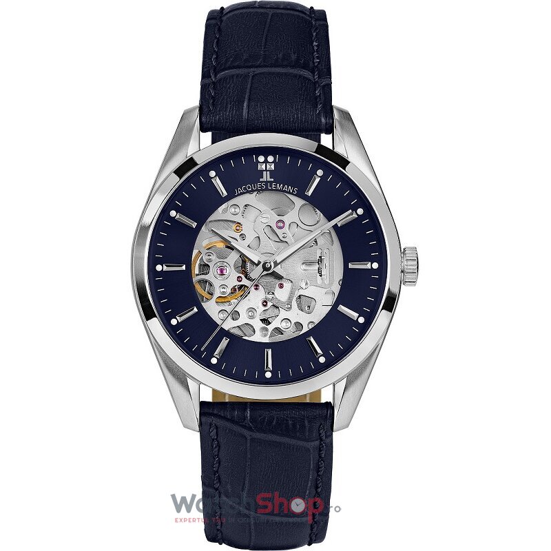 Ceas Original Jacques Lemans Casual Albastru DERBY 1-2087C pentru Barbati cu Comanda Online