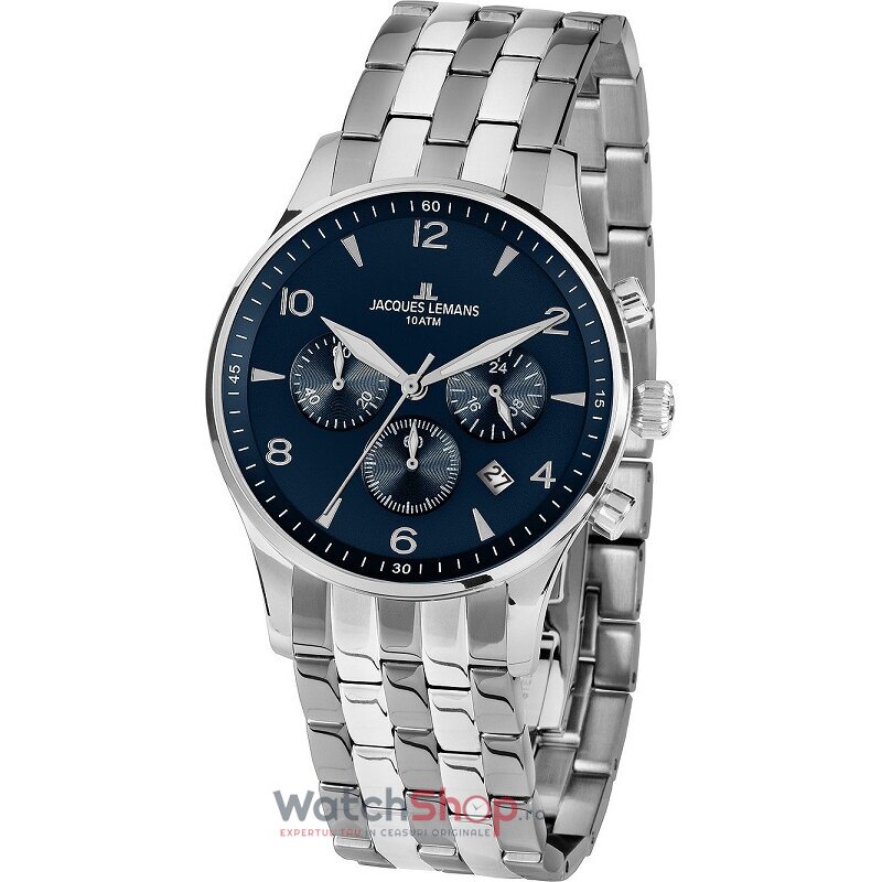 Ceas Original Jacques Lemans Casual Albastru LONDON 1-1654.2ZG Cronograf pentru Barbati cu Comanda Online