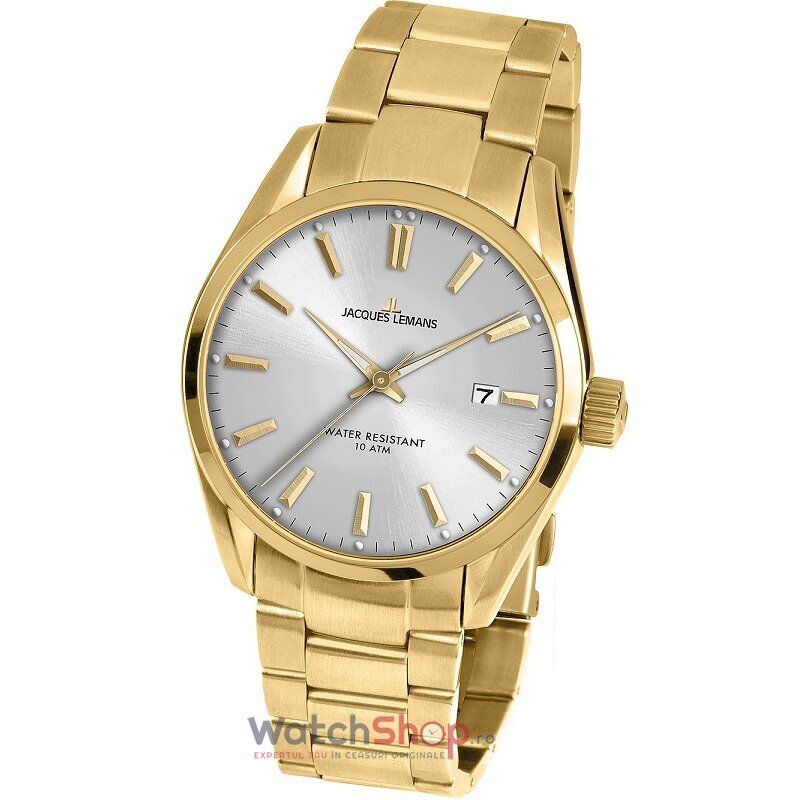 Ceas Original Jacques Lemans Casual Argintiu DERBY 1-1859K pentru Barbati cu Comanda Online