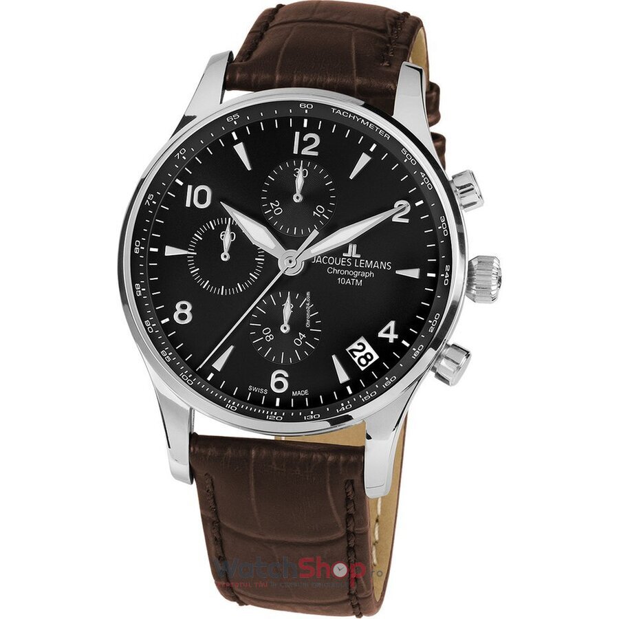 Ceas Original Jacques Lemans Casual Negru LONDON 1-1935A pentru Barbati cu Comanda Online