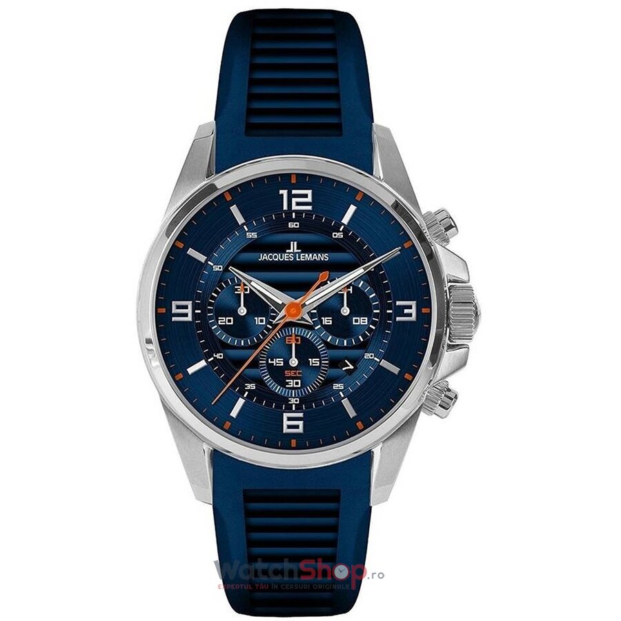 Ceas Original Jacques Lemans Casual-Sport Albastru LIVERPOOL 1-1799C pentru Barbati cu Comanda Online