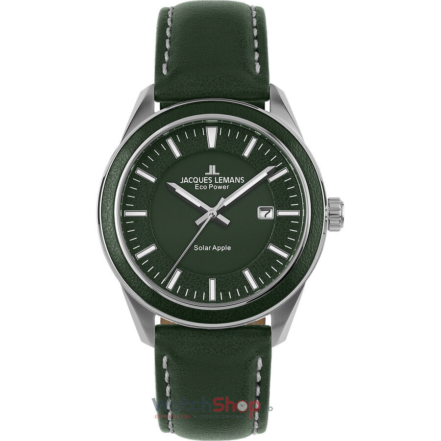 Ceas Original Jacques Lemans Clasic Verde ECO POWER APPLE 1-2116B pentru Barbati cu Comanda Online