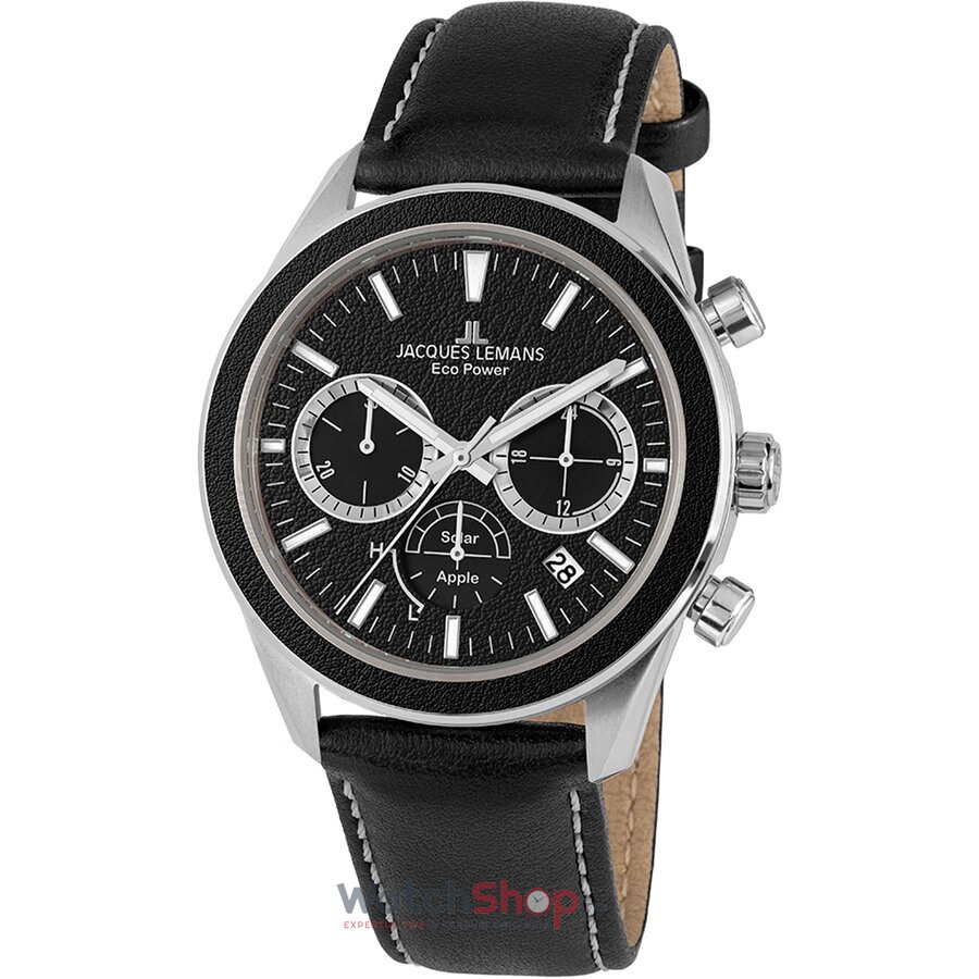 Ceas Original Jacques Lemans Sport Argintiu ECO POWER APPLE 1-2115A pentru Barbati cu Comanda Online