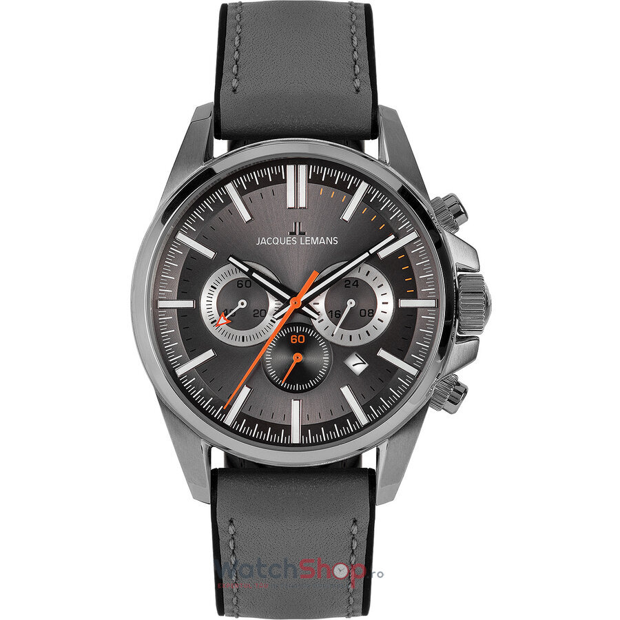 Ceas Original Jacques Lemans Sport Gri LIVERPOOL 1-2119A Cronograf pentru Barbati cu Comanda Online