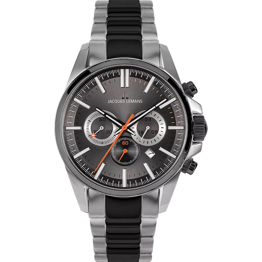 Ceas Original Jacques Lemans Sport Gri LIVERPOOL 1-2119E Cronograf pentru Barbati cu Comanda Online