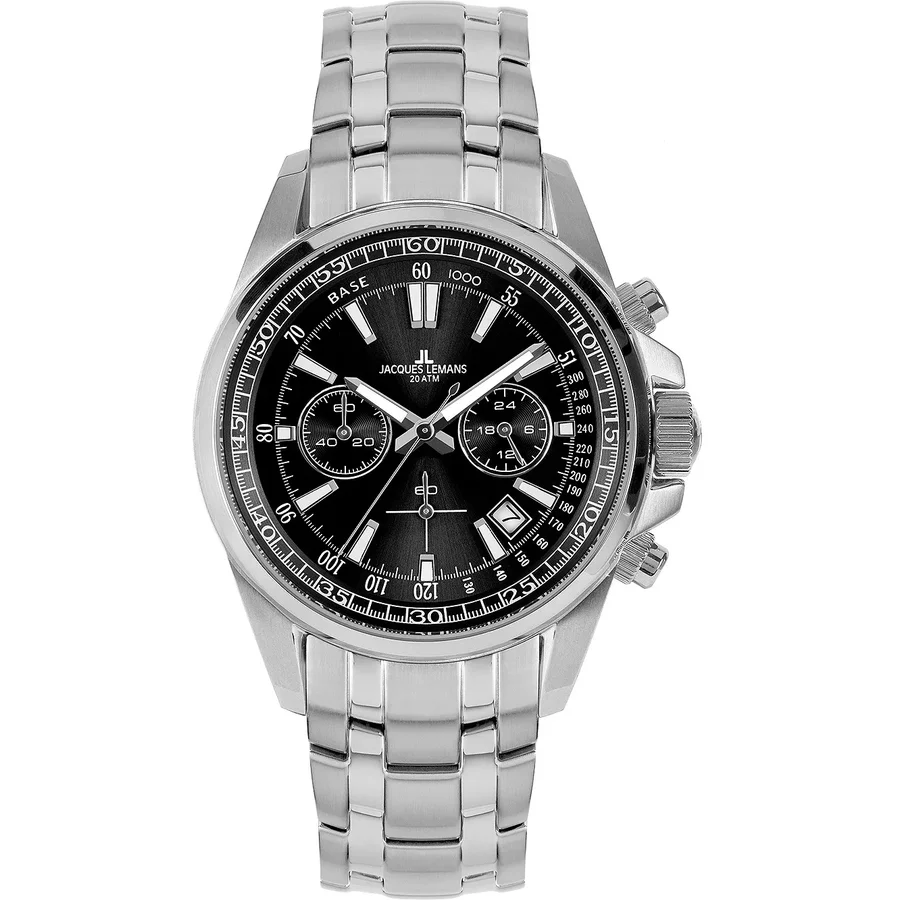 Ceas Original Jacques Lemans Sport Negru LIVERPOOL 1-2117I Cronograf pentru Barbati cu Comanda Online