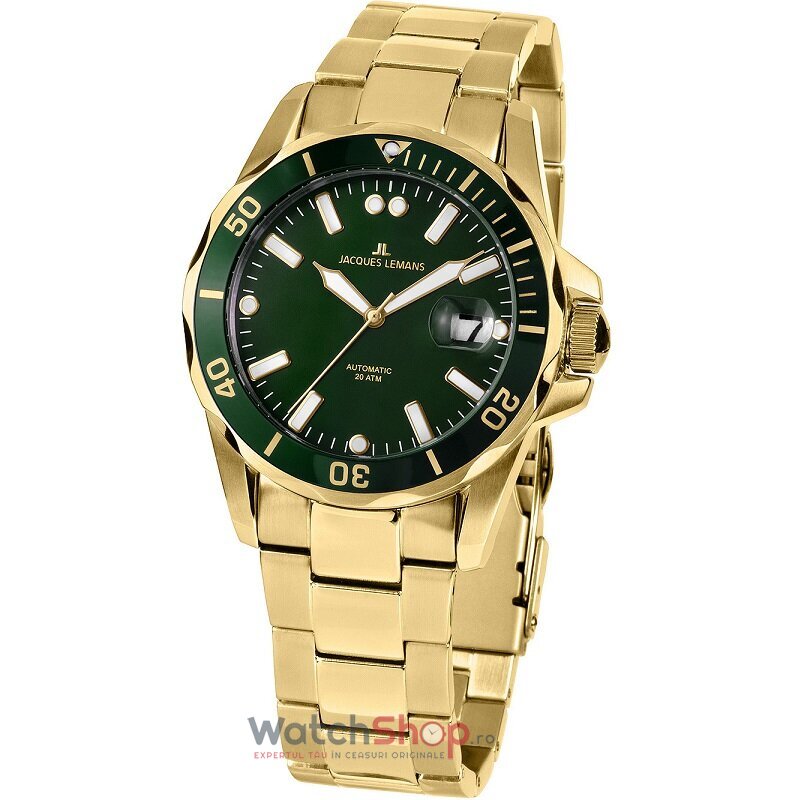 Ceas Original Jacques Lemans Sport Verde LIVERPOOL 1-2089J pentru Barbati cu Comanda Online