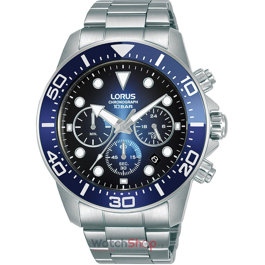 Ceas Original Lorus Sport Albastru CHRONO RT343JX9 pentru Barbati cu Comanda Online