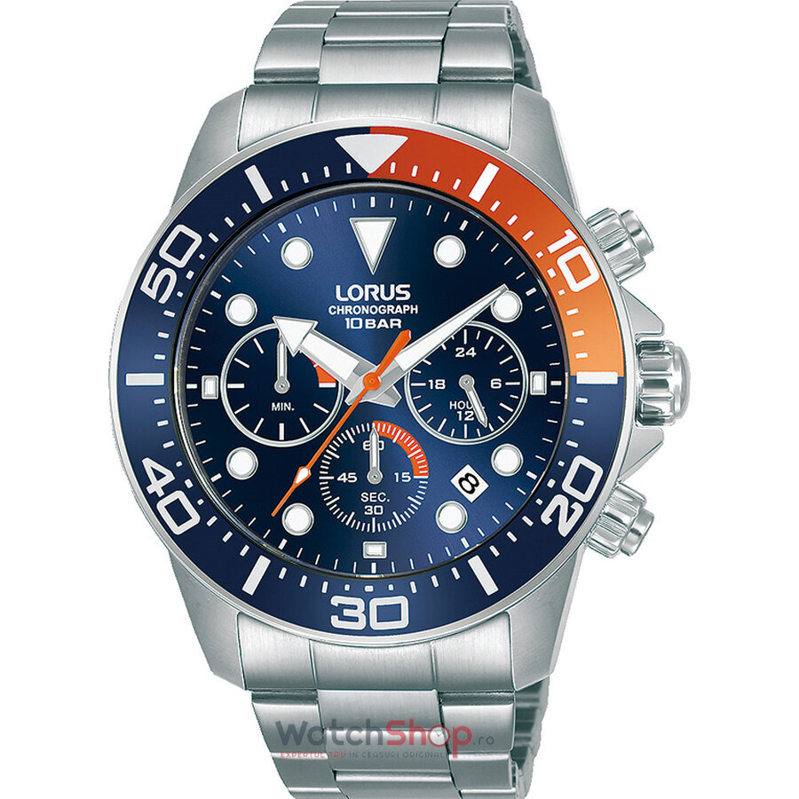 Ceas Original Lorus Sport Albastru CHRONO RT345JX9 pentru Barbati cu Comanda Online