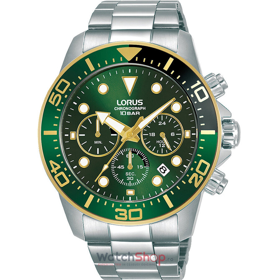 Ceas Original Lorus Sport Verde CHRONO RT340JX9 pentru Barbati cu Comanda Online