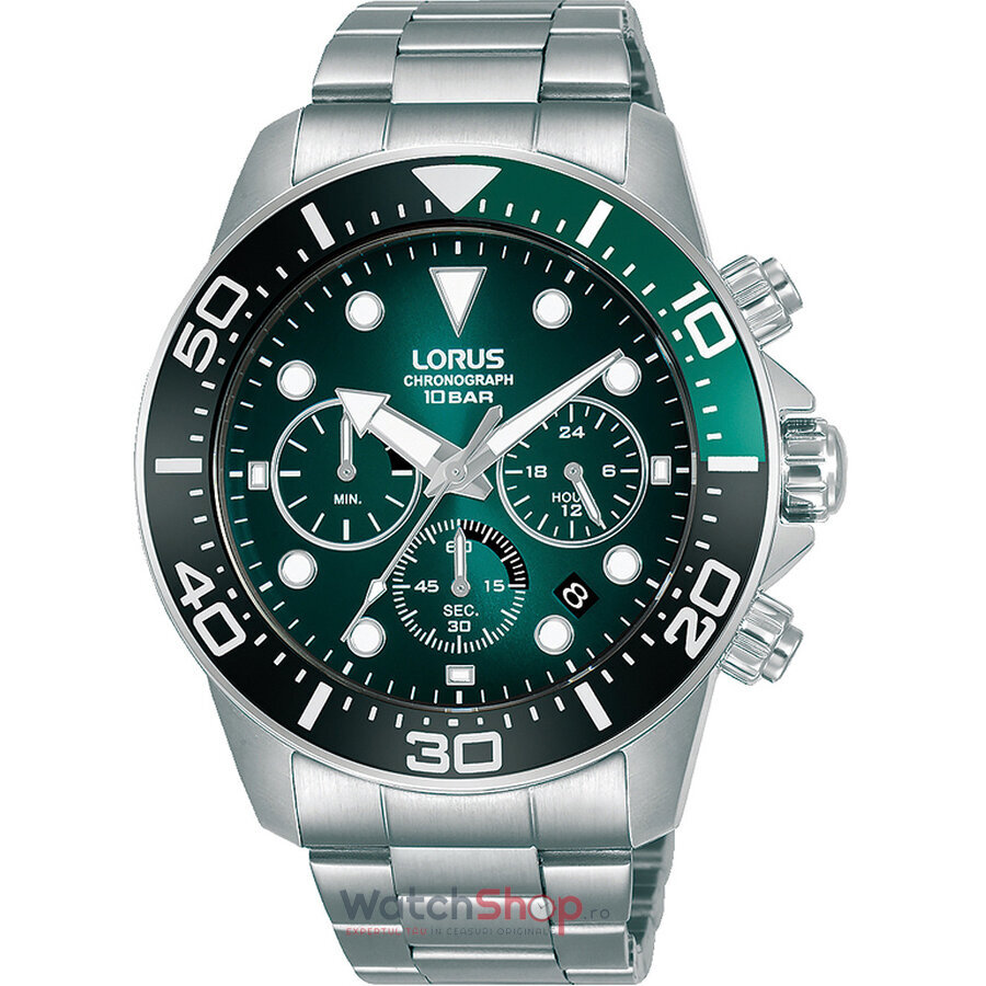 Ceas Original Lorus Sport Verde CHRONO RT341JX9 pentru Barbati cu Comanda Online