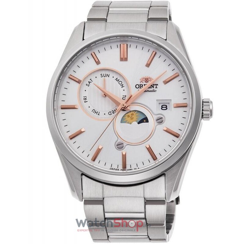 Ceas Original Orient Casual Alb SUN AND MOON RA-AK0306S10B pentru Barbati cu Comanda Online