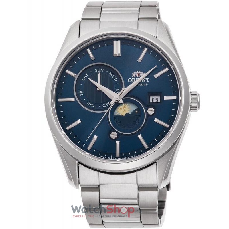 Ceas Original Orient Casual Albastru SUN AND MOON RA-AK0308L10B pentru Barbati cu Comanda Online