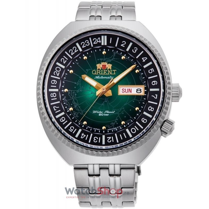 Ceas Original Orient Casual Negru WORLD MAP RA-AA0E02E19B pentru Barbati cu Comanda Online