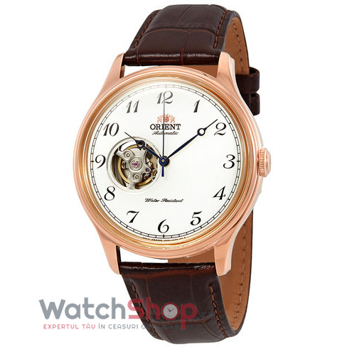 Ceas Original Orient Clasic Alb RA-AG0012S10B Open Heart pentru Barbati cu Comanda Online