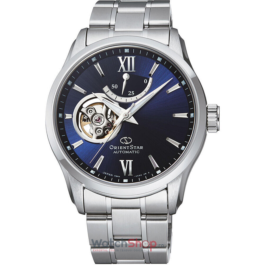 Ceas Original Orient Lux Albastru Star Skeleton RE-AT0001L00B pentru Barbati cu Comanda Online