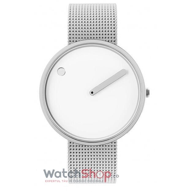 Ceas Original PICTO Casual Alb 43364-0820 Steel Mesh 40mm pentru Barbati cu Comanda Online