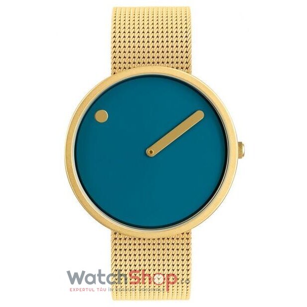 Ceas Original PICTO Casual Albastru 43376-0920 Steel Mesh 40mm pentru Barbati cu Comanda Online