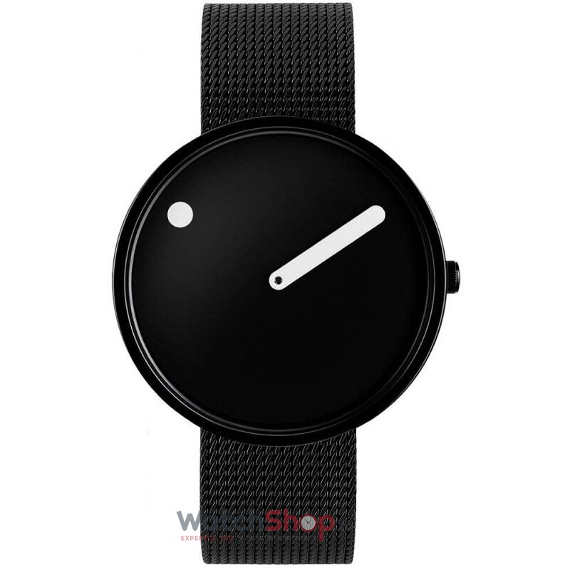 Ceas Original PICTO Casual Negru 43361-1020 Steel Mesh 40mm pentru Barbati cu Comanda Online