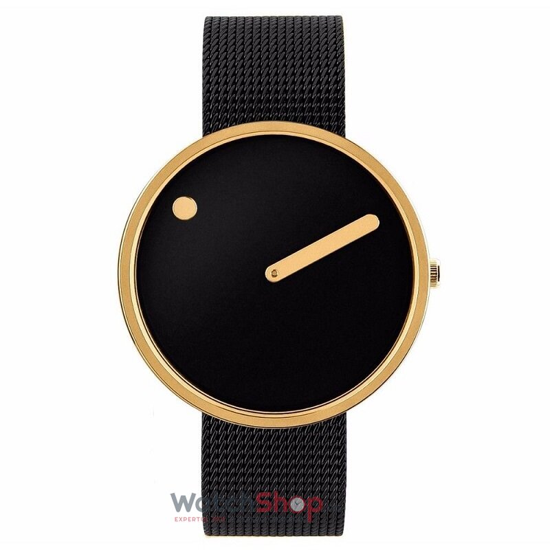 Ceas Original PICTO Casual Negru 43387-1020 Steel Mesh 40mm pentru Barbati cu Comanda Online