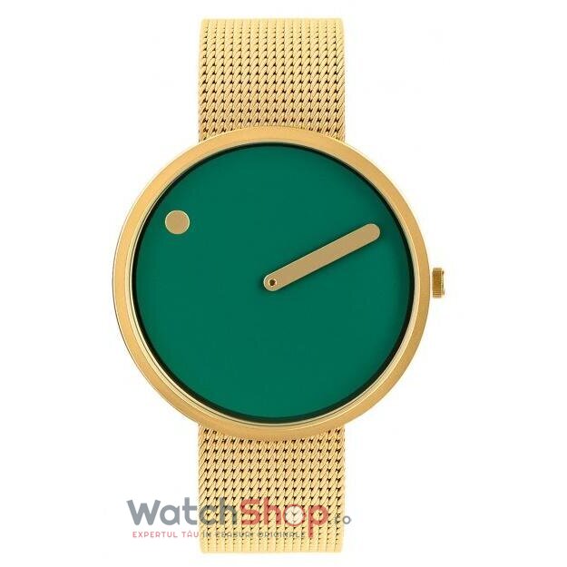 Ceas Original PICTO Casual Verde 43377-0920 Steel Mesh 40mm pentru Barbati cu Comanda Online