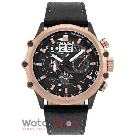 Ceas Original Police Casual Negru LUANG 16018JSBR.02 pentru Barbati cu Comanda Online