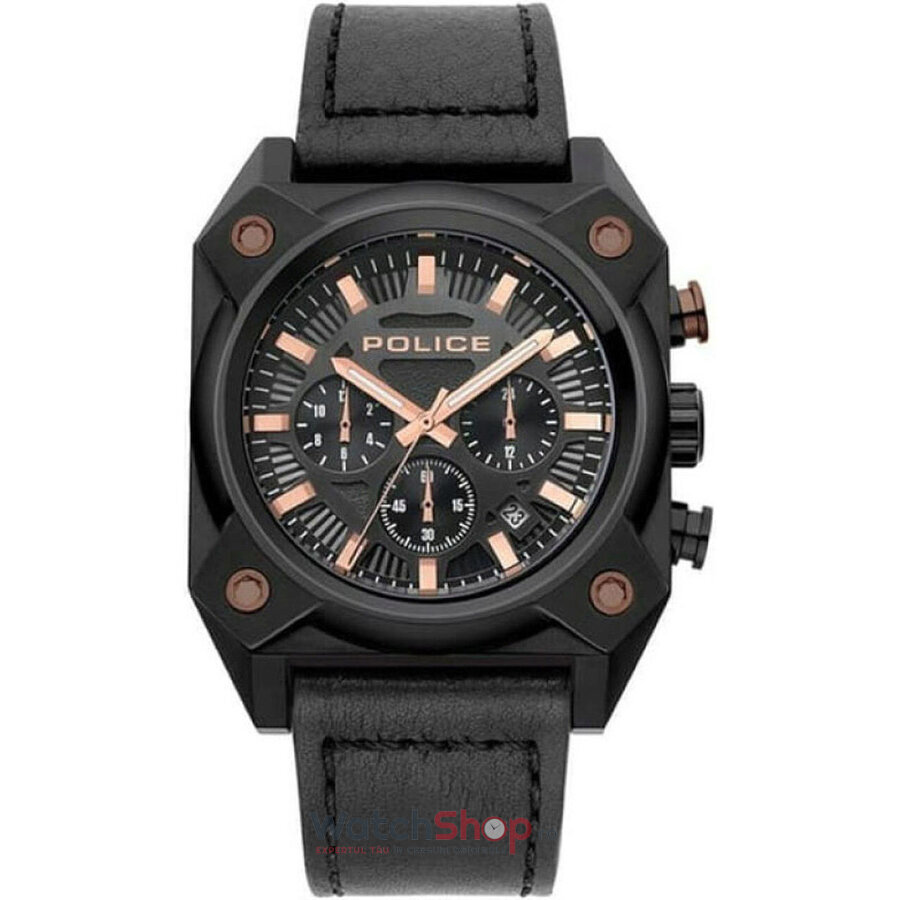 Ceas Original Police Elegant Negru VESTFOLD 15729JSB.02A pentru Barbati cu Comanda Online