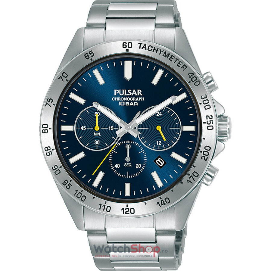 Ceas Original Pulsar Sport Albastru CHRONO PT3A73X1 pentru Barbati cu Comanda Online