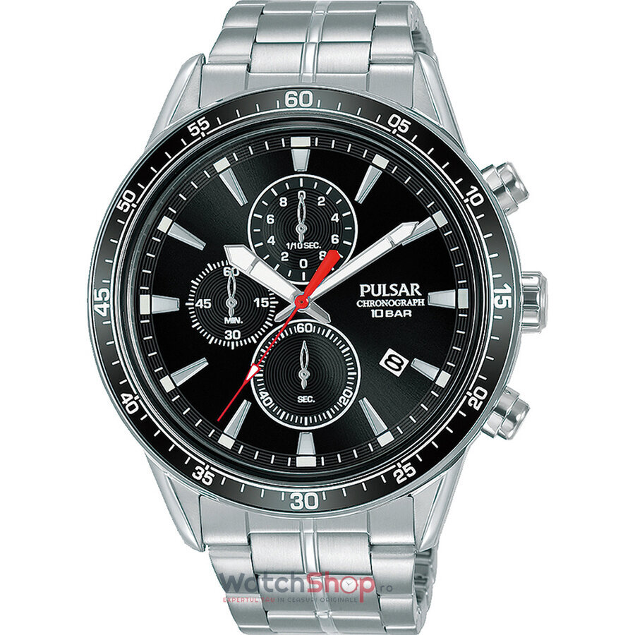 Ceas Original Pulsar Sport Negru CHRONO PM3205X1 pentru Barbati cu Comanda Online