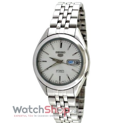 Ceas Original Seiko Casual Argintiu SNKL15K1 SEIKO 5 pentru Barbati cu Comanda Online