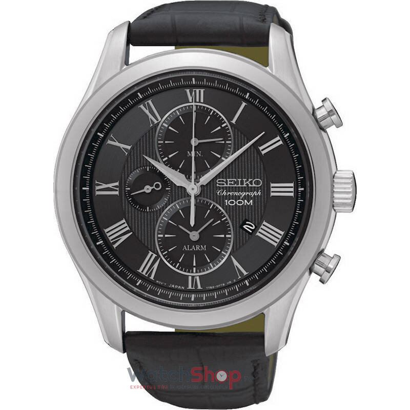 Ceas Original Seiko Casual-Sport Negru SNAF71P1 Cronograf pentru Barbati cu Comanda Online