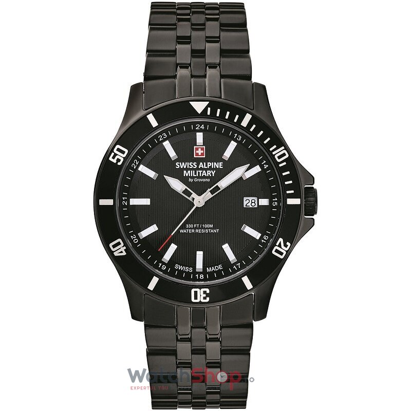 Ceas Original Swiss Alpine Military Elegant Albastru BY GROVANA SAM7022.1177 pentru Barbati cu Comanda Online