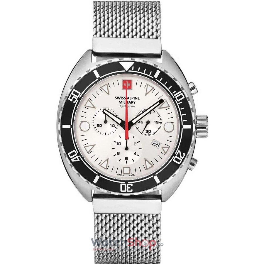 Ceas Original Swiss Alpine Military Sport Alb BY GROVANA SAM7066.9132 pentru Barbati cu Comanda Online