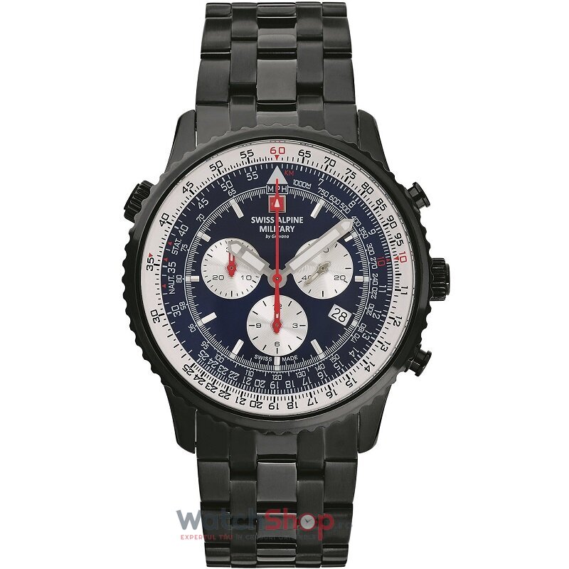 Ceas Original Swiss Alpine Military Sport Alb BY GROVANA SAM7078.9175 Cronograf pentru Barbati cu Comanda Online