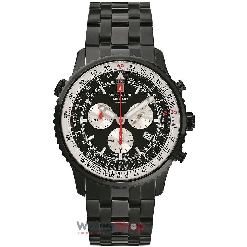 Ceas Original Swiss Alpine Military Sport Alb BY GROVANA SAM7078.9177 Cronograf pentru Barbati cu Comanda Online