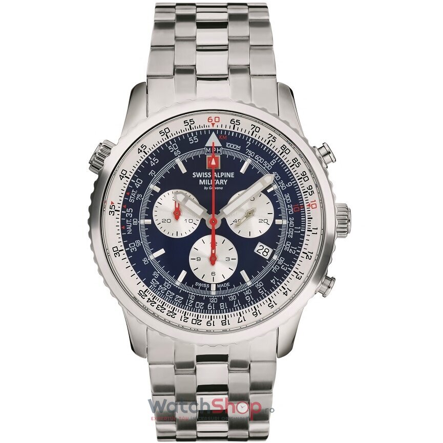 Ceas Original Swiss Alpine Military Sport Albastru BY GROVANA SAM7078.9135 pentru Barbati cu Comanda Online