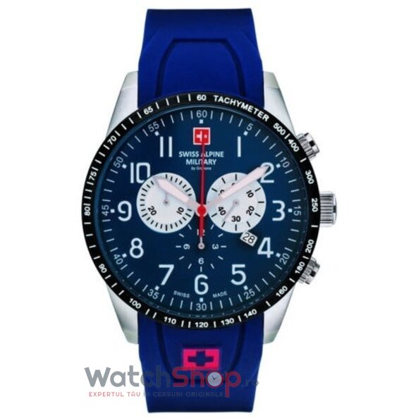 Ceas Original Swiss Alpine Military Sport Albastru BY GROVANA SAM7082.9835 Chronograph pentru Barbati cu Comanda Online