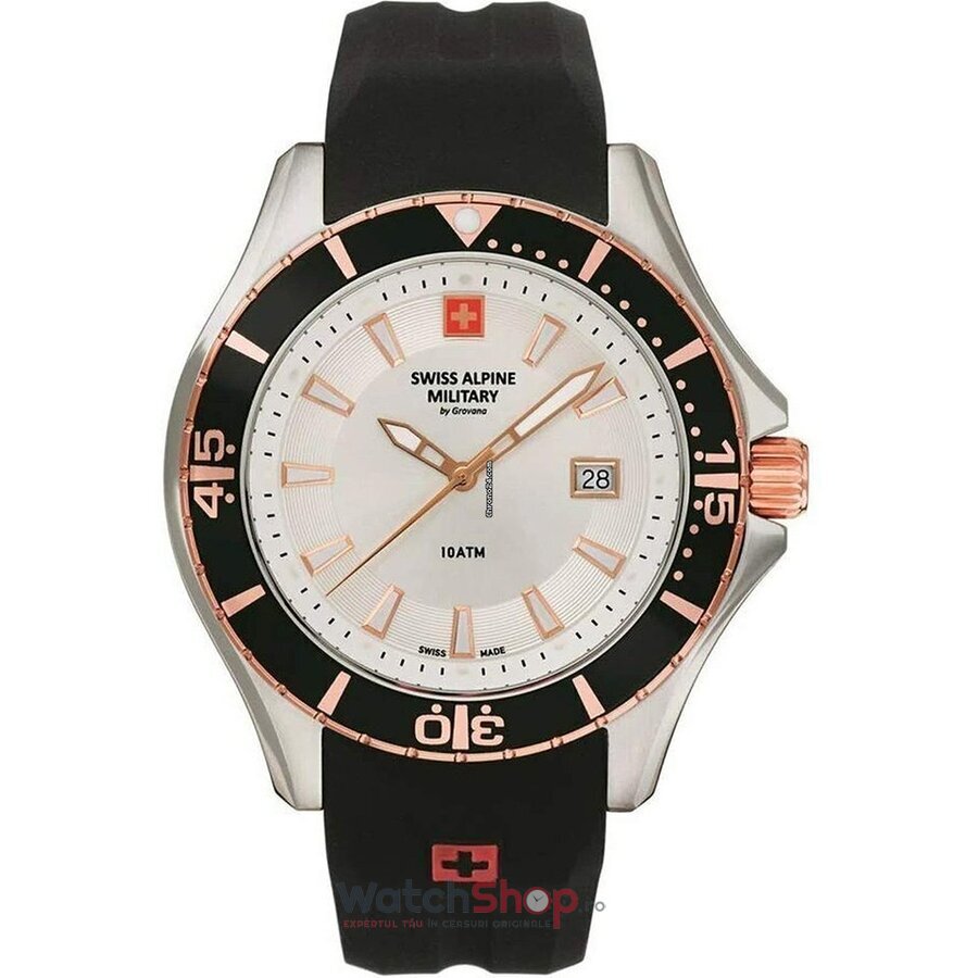 Ceas Original Swiss Alpine Military Sport Argintiu BY GROVANA SAM7040.1852 pentru Barbati cu Comanda Online