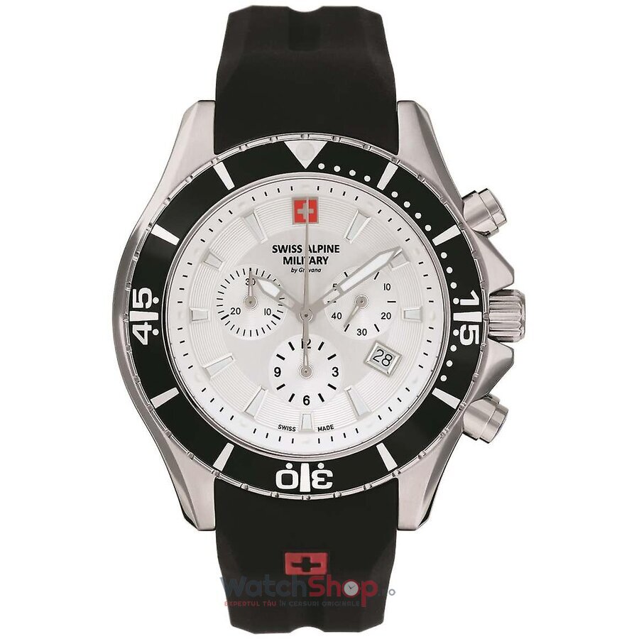 Ceas Original Swiss Alpine Military Sport Argintiu BY GROVANA SAM7040.9832 Chronograph pentru Barbati cu Comanda Online