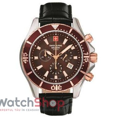 Ceas Original Swiss Alpine Military Sport Maro BY GROVANA SAM7040.9556 Chronograph pentru Barbati cu Comanda Online