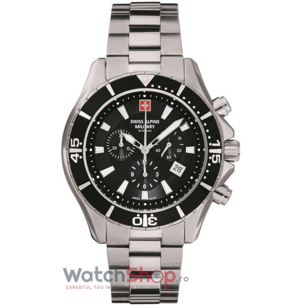 Ceas Original Swiss Alpine Military Sport Negru Swiss Alpine Military SAM7040.9137 pentru Barbati cu Comanda Online