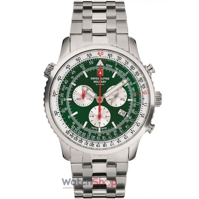 Ceas Original Swiss Alpine Military Sport Verde BY GROVANA SAM7078.9134 pentru Barbati cu Comanda Online